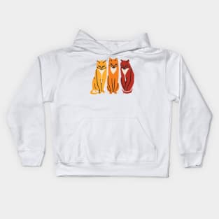 Three colorful cats Kids Hoodie